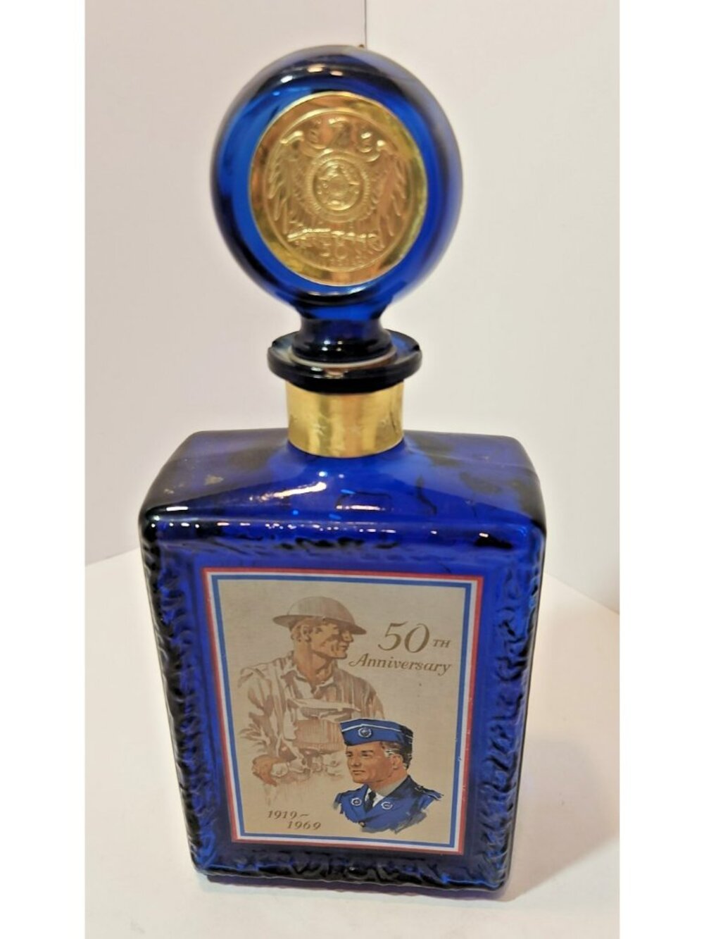 Vintage J.W. Dant 50th anniversary American Legion 1919-1969 Decanter